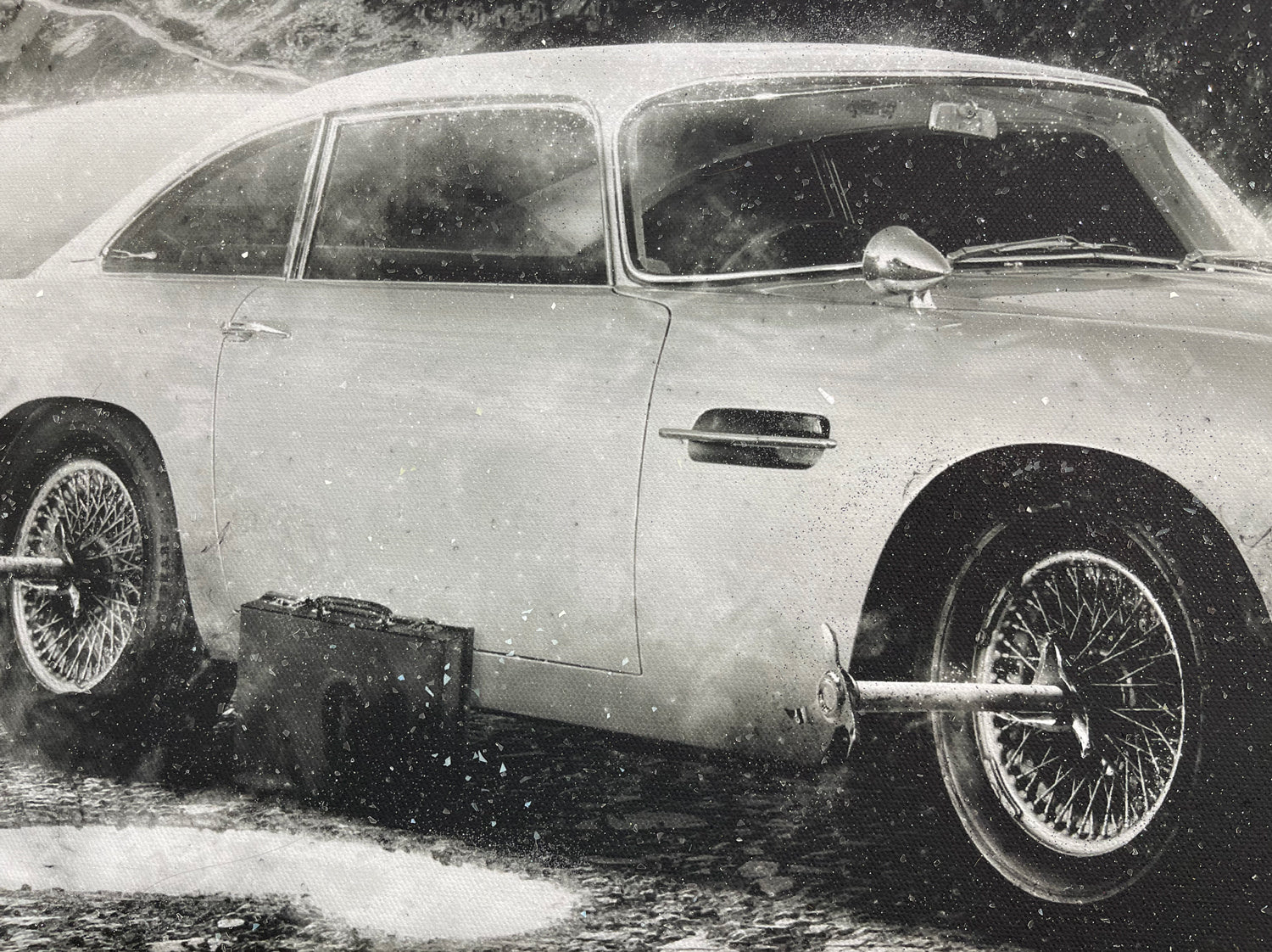 In Pursuit Of Gold (James Bond) - Canvas Limited Edition - Black & White) 1AP - SAVE 25%