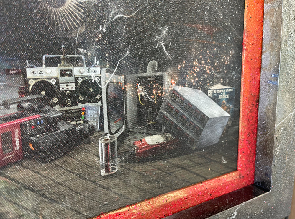 Custom Framed OUTATIME (Back To The Future) - Canvas Limited Edition - 4/20 - SAVE 25%