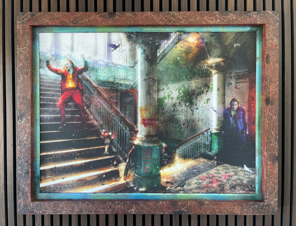 Custom Framed Smile (The Joker) - Canvas Limited Edition - 3/10 - SAVE 25%