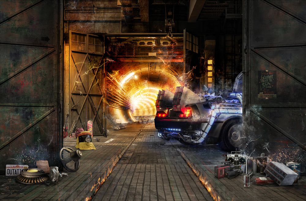 Custom Framed OUTATIME (Back To The Future) - Canvas Limited Edition - 4/20 - SAVE 25%