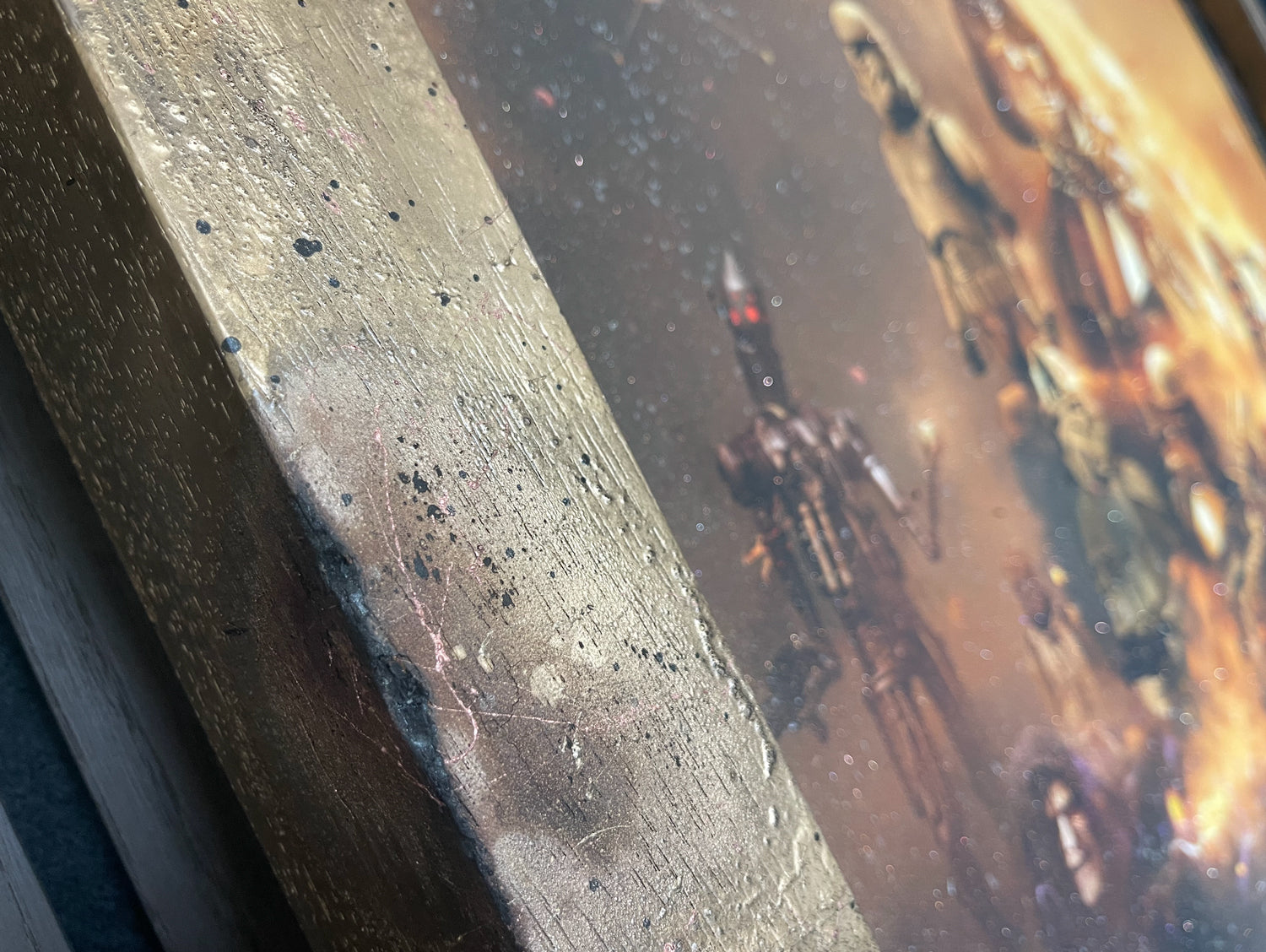 Custom Framed 'Among The Clouds' (Star Wars) - Diamond Dusted and Hand Embellished Canvas Limited Edition #1AP
