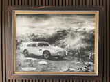 Custom Framed In Pursuit Of Gold (James Bond) - Black & White Canvas Limited Edition 1AP