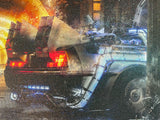 Custom Framed OUTATIME (Back To The Future) - Canvas Limited Edition - 4/20