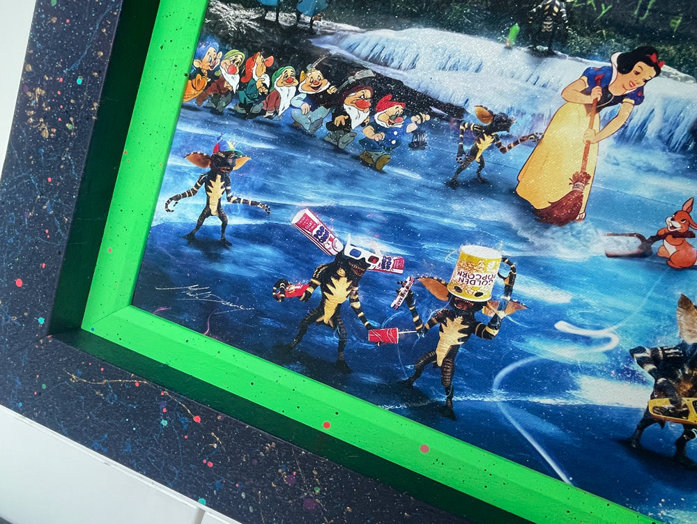 Custom Framed There’s Trouble A-Brewin! (Gremlins) - Canvas Limited Edition 1AP